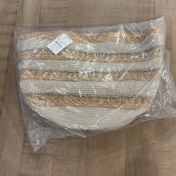 Straw Jute Tote Bag for Summer J Crew Factory NWT BRAND NEW IN BAG! - Picture 2 of 5